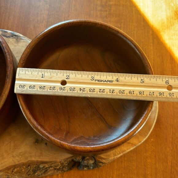 Vintage Good Wood Teak Salad Bowl Set - Picture 4 of 5